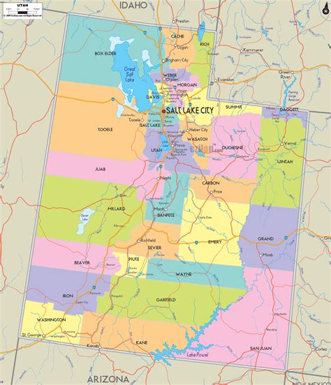 Utah Map - ToursMaps.com