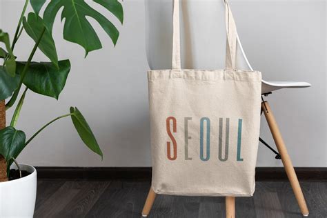 Seoul City Canvas Tote Bag Korean City Tote Book Back To Etsy