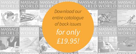 Back Issues And Subscriptions Massage World Magazine