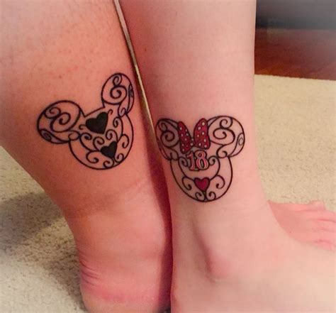 Father Daughter Tattoo 18th Birth Day Ink Disney Mickey Minnie