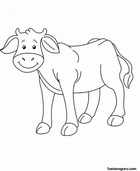 Printable Cow Coloring Pages Coloring Home