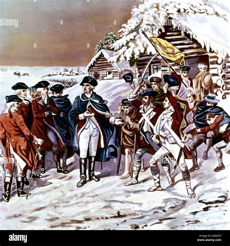 American Revolution 1777 Congress And General George Washington Stock