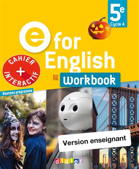 E for English 5e - Anglais Ed.2017 -Workbook numérique enseignant