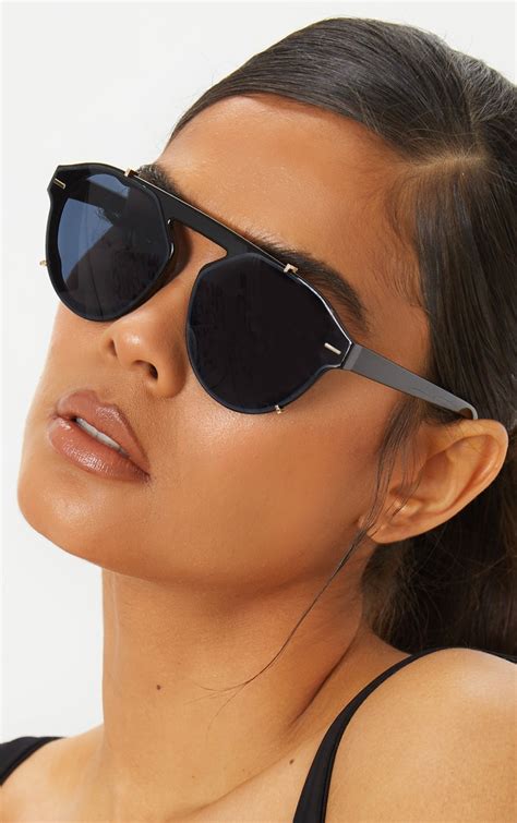 Black Large Oversized Sunglasses Prettylittlething