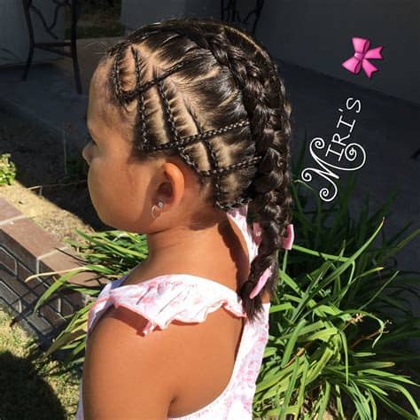 The french braid is a beautiful type of braid that we've been doing for ready to rock and rave through the day? Hair style for little girls | Mixed girl hairstyles, Mixed ...