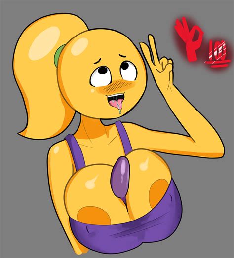 Rule 34 Ahe Gao Blush Breasts Eggplant Emoji Emoji Race Gesture Large Breasts Nipples