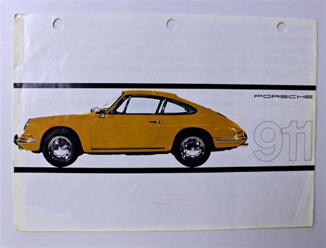 Porsche 911 Brochure From 1965 Vintage Cars
