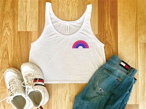 Bisexual Flag Pride Crop Top Camisole Sleeveless Tank Shirt Etsy