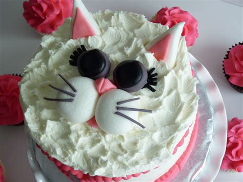 Cat Design Birthday Cake Cat Lover Birthday Cake In Red Black White