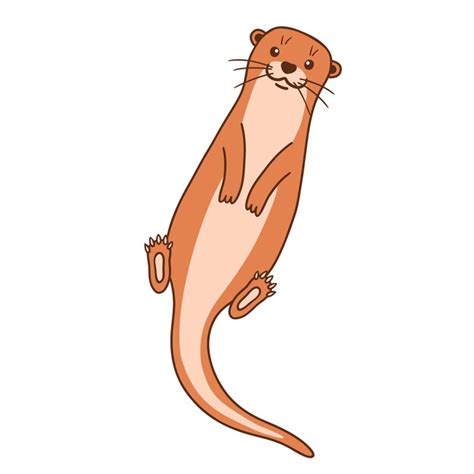 Premium Vector Cute Otter Vector Flat Cartoon Illustration Isolated