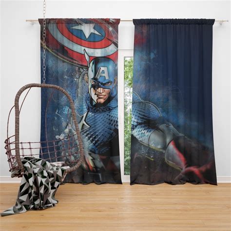 Captain America Marvel Comics Secret Defenders Curtain Super Heroes