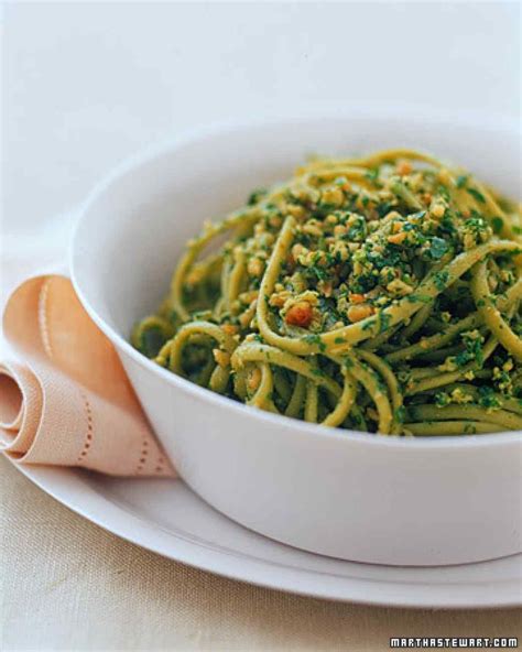 Spinach Linguine With Walnut-Arugula Pesto Recipe | Recipe | Recipes ...