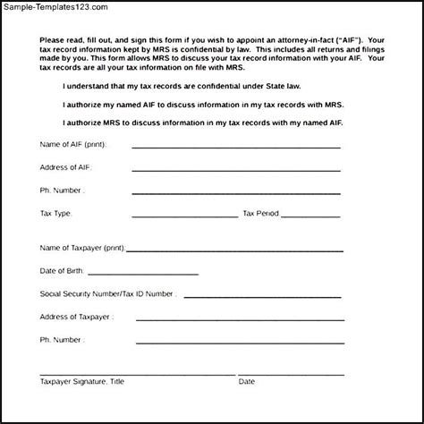 Simple Limited Power Of Attorney Form Sample Templates Sample Templates