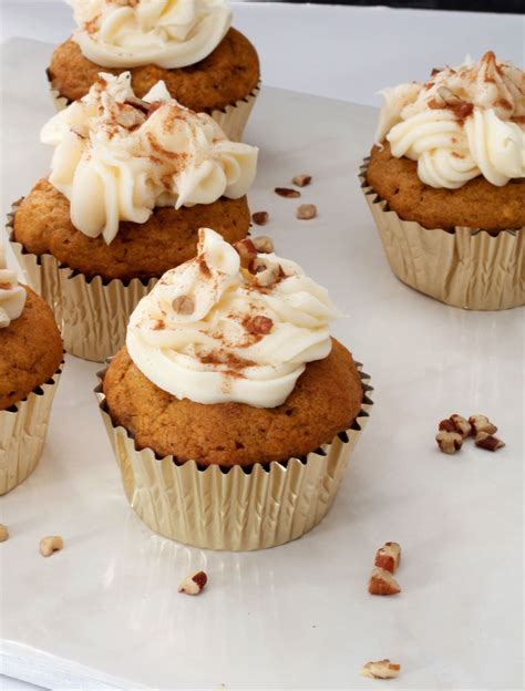 pumpkin spice cupcakes with cinnamon cream cheese frosting pallet and pantry