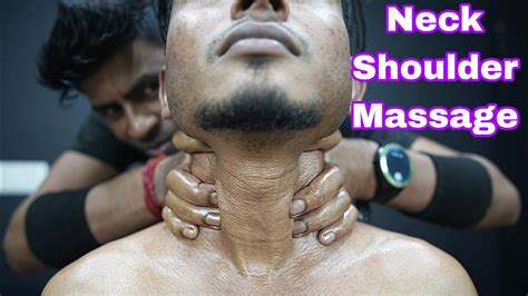 Oily Neck And Shoulder Massage Asmr With Neck Cracking By Indian Barber