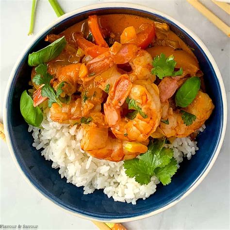 Authentic Thai Recipe For Shrimp In Coconut And Red Curry Sauce Kook