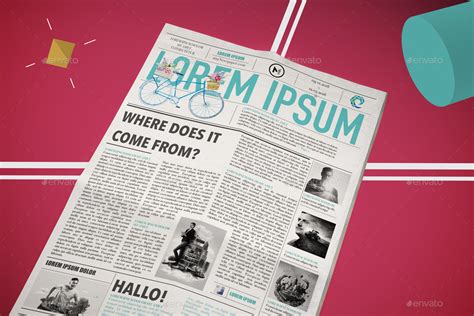 Abstract Newspaper Mockup By Qalebstudio Graphicriver