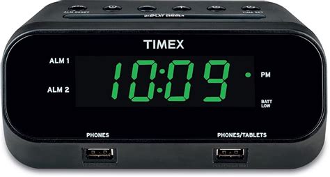 Timex Alarm Clock With Usb Charging Station Rediset Digital Clock For