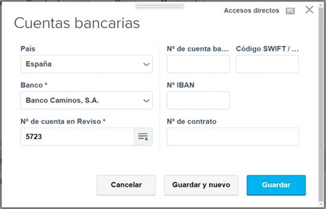 Cuentas Bancarias Reviso Programa De Contabilidad Erp