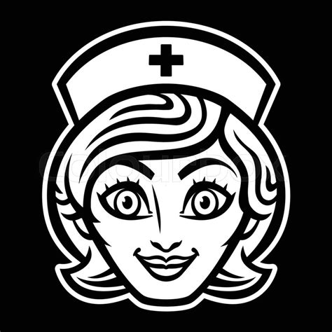 Friendly Female Nurse Cartoon Face Stock Vector Colourbox