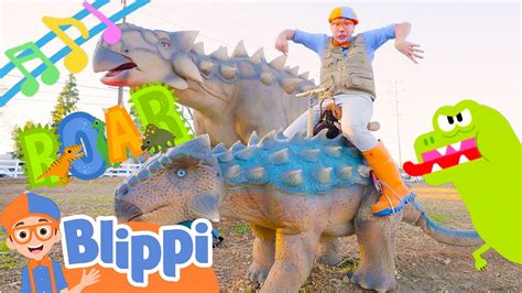 10 Minutes Of Nonstop Blippi Dinosaur Song Science Videos For Kids