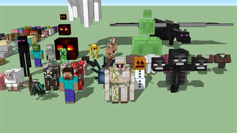 Minecraft Mobs And Blocks 3d Warehouse
