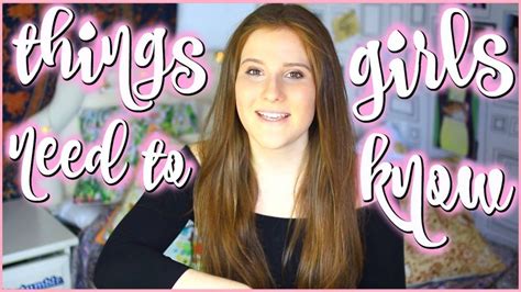 5 things every girl should know youtube