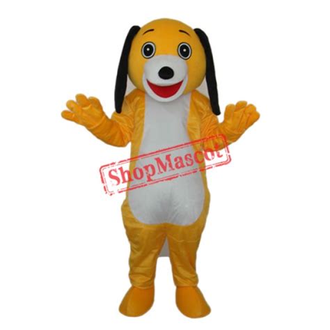 Small Yellow Dog Mascot Adult Costume Free Shipping Costumes For Sale