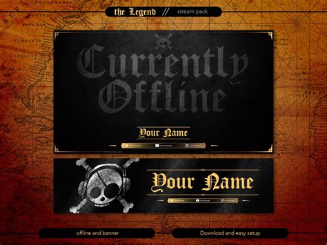 Full Animated Stream Overlay Package Anime Adventure Pirate The