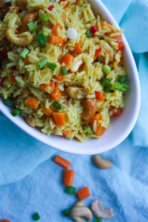 Coconut Carrot And Cashew Rice Pilaf