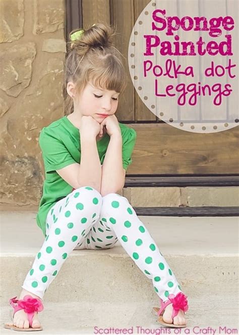 Diy Polka Dot Leggings With Fabric Paint Scattered Thoughts Of A