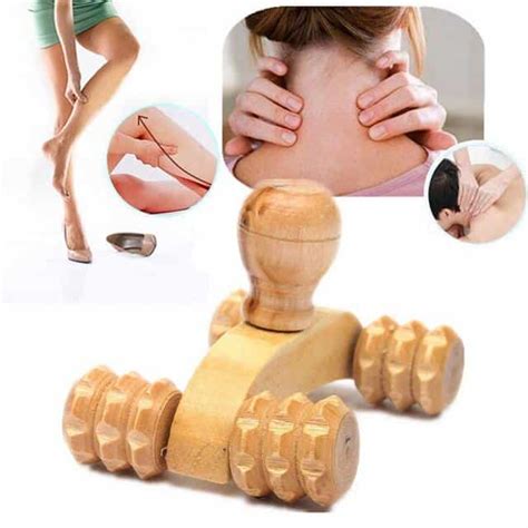 Houten Massageroller 4 Massage Rollers Lichaamsmassage Ybmc