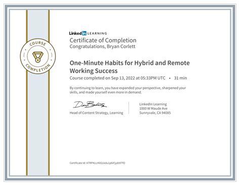 Bryan Corlett On Linkedin Certificate Of Completion