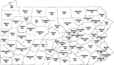 Pennsylvania Counties And Associated Fips Codes Download Scientific