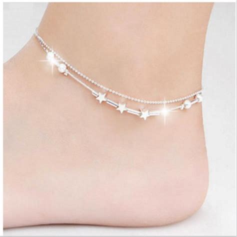 925 Sterling Silver Anklet Fine Fashion Jewelry Simple Foot Chain For