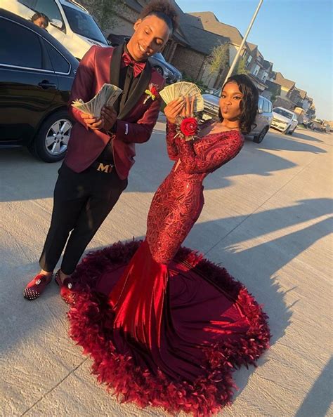 Prom Couples Red Red Prom Couple Outfit Prom Couples Outfits Prom