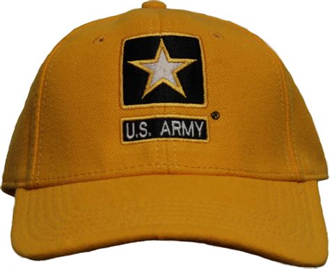 Us Army Star Embroidered Yellow Ball Cap