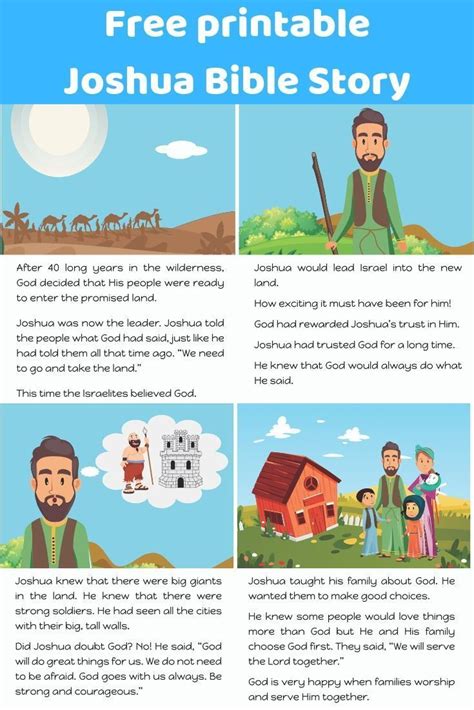 Joshua Bible Story For Young Children Free Lesson And Activities