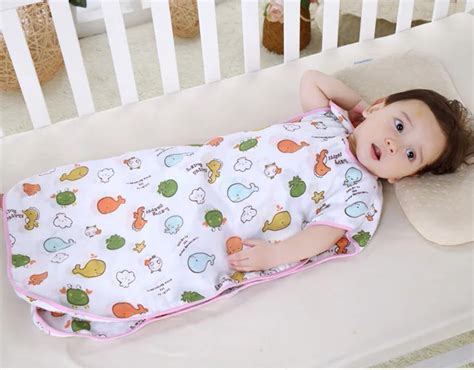 100 Cotton Baby Thin Sleeping Bag For Summer Infant Newborn Baby