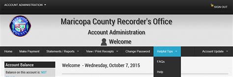 Maricopa County Recorders Office Account Help