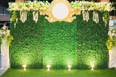 2021 Green Leaves Wall Custom Wedding Party Backdrop For Photography