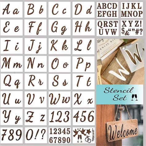 Buy Letter Stencils For Painting On Wood Alphabet Stencils With