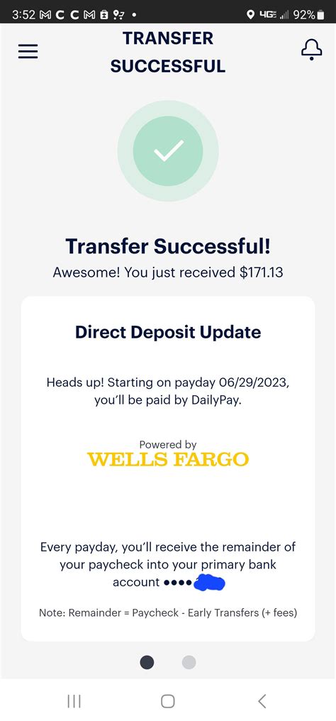 First time using Daily pay. What does this mean starting on payday