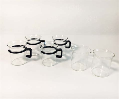 Vintage Bodum Bistro Set 4 Captain Picard Glass Tea Or Coffee Cups