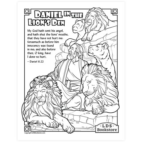 Daniel In The Lions Den Coloring Page Printable