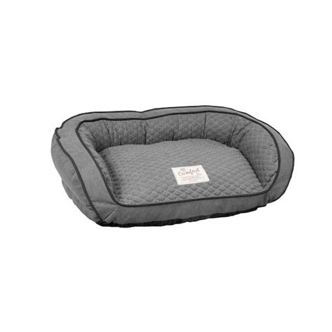 Happy Tails Medium 36x27 Quilted Sofa Pet Bed Gray 30047 The Home Depot