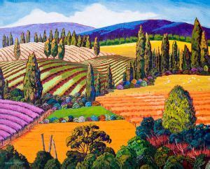 rolling hills original by gene brown | Arte naíf, Arte folk, Pinturas