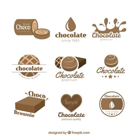 Premium Vector Chocolate Logos Chocolate Logo Logo Psd Logo Samples