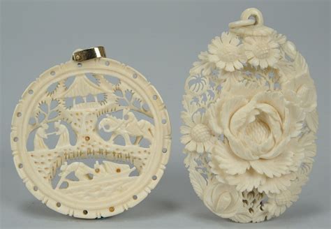 Lot 23 A Collection Of 4 Chinese Ivory Items