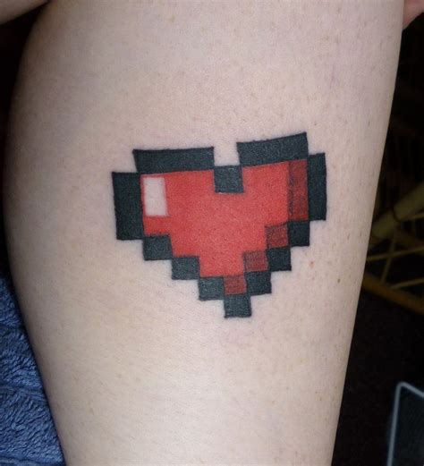 Pixel Heart My Last Self Tattoo By Pequecol On Deviantart Pixel